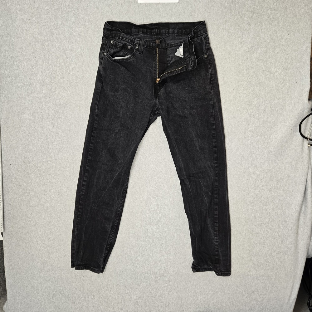 Levi's 505 Men Jeans 32X30 Black Denim Regular Fit‎